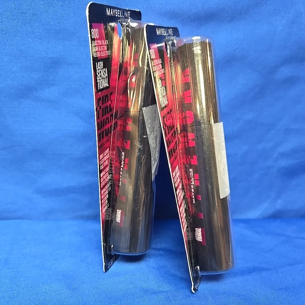 2pc Lot Maybelline #800 Electro Black Lash Sensational Firework Mascara